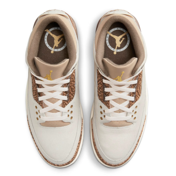 Air Jordan 3 Men's Sneakers – Cream/Tan/Brown/Gold