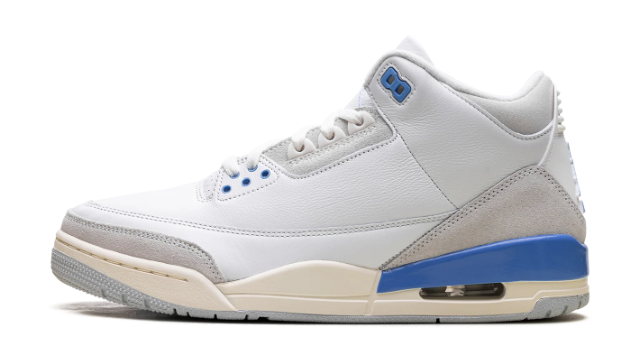 Air Jordan 3 'Lucky Shorts' Sneakers - White / University Blue