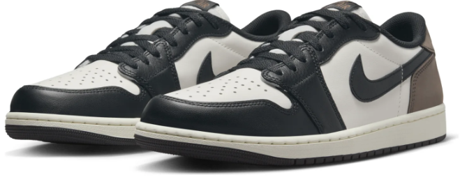 Air Jordan 1 Low "Mocha" – White/Black/Brown