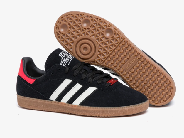 adidas Originals x 100 Thieves Suede Sneakers - Core Black