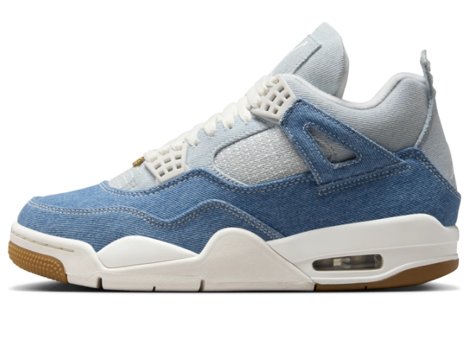 Air Jordan 4 Women's Sneakers - Blue Denim