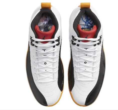 Air Jordan 12 Retro '25 Years in China' Sneakers - White / Taxi Yellow