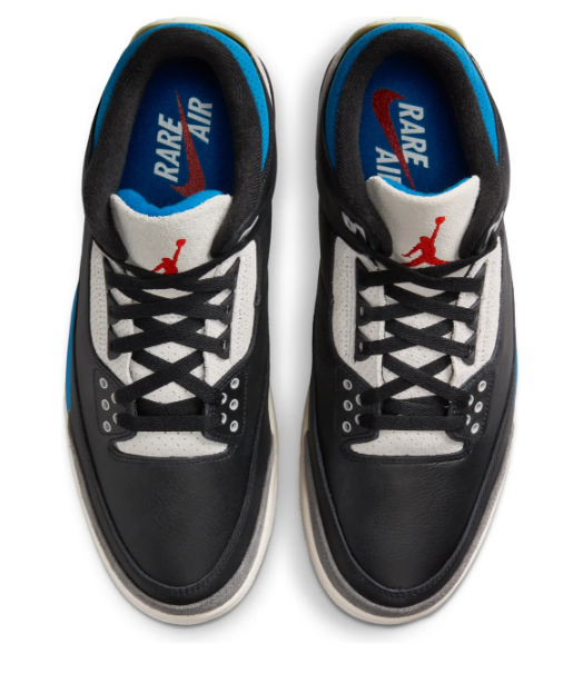 Air Jordan 3 Retro OG "Rare Air" (2025) – Black/Grey/Military Blue