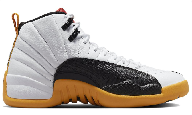 Air Jordan 12 Retro '25 Years in China' Sneakers - White / Taxi Yellow
