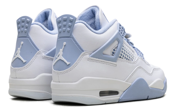 Air Jordan 4 Women's 'Aluminum' Sneakers - White / Blue