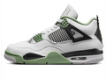 Air Jordan 4 Retro Sneakers - White / Black / Green