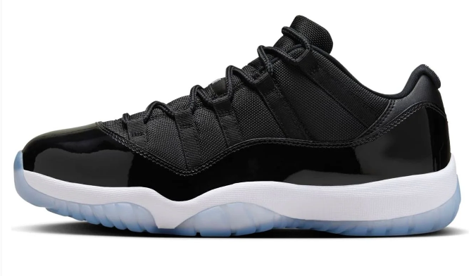 Air Jordan 11 Retro Low 'Space Jam' Sneakers - Black / Icy Blue