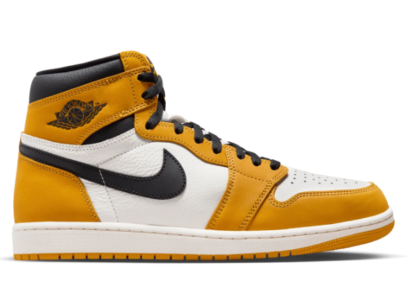 Air Jordan 1 Retro High OG 'Yellow Ochre' Sneakers - Yellow / Black / Sail