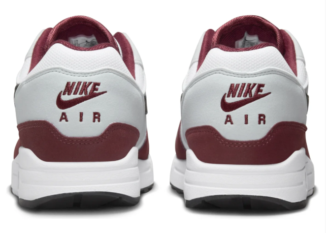 Nike Air Max 1 'Dark Team Red' Sneakers - White / Red / Grey