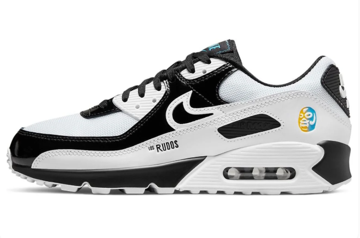 Nike Air Max 90 'Lucha Libre' Sneakers - Black / White / Blue / Yellow