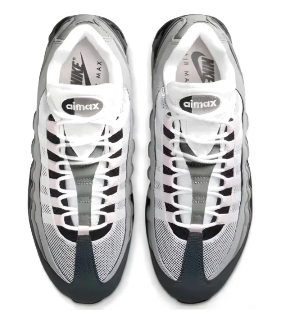 Nike Air Max 95 Premium 'Gunsmoke Pink Foam' Sneakers - Grey / Pink / Black