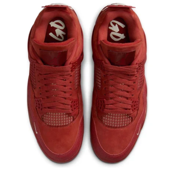 Nigel Sylvester x Air Jordan 4 Retro OG SP 'Brick by Brick' Sneakers - Orange / Sail (Pre-Owned)
