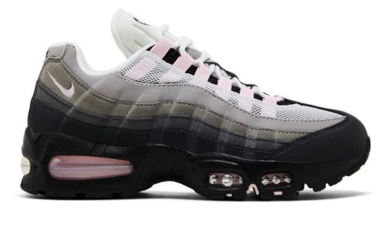 Nike Air Max 95 Premium 'Gunsmoke Pink Foam' Sneakers - Grey / Pink / Black