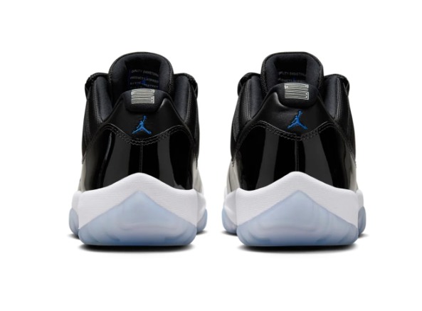 Air Jordan 11 Retro Low 'Space Jam' Sneakers - Black / Icy Blue