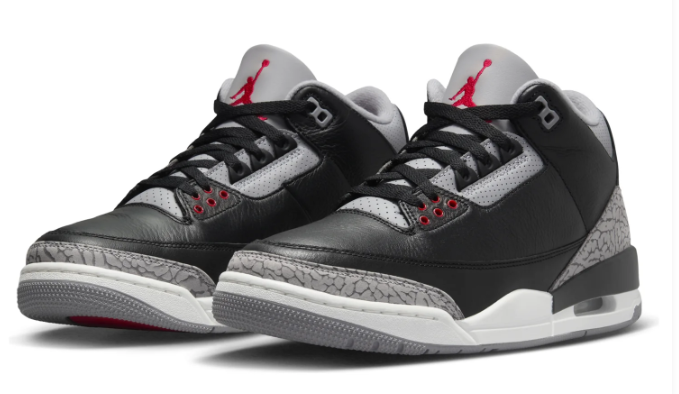 Air Jordan 3 Retro OG "Black Cement" (2024) – Black/Fire Red/Cement Grey/Sail
