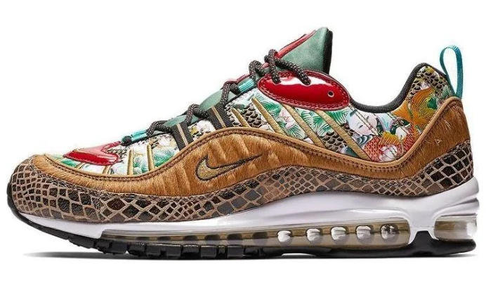 Nike Air Max 98 'Chinese New Year' (2019) Sneakers - Multi-Color / Gold / Red