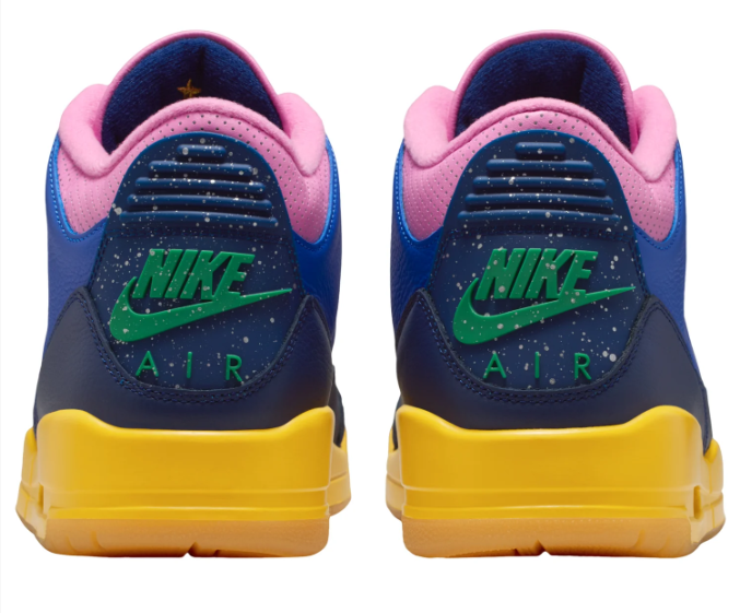 Air Jordan 3 Men's Sneakers – Blue/Pink/Yellow/Green