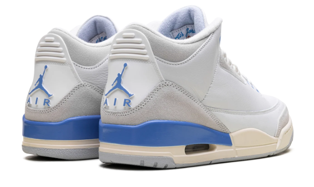 Air Jordan 3 'Lucky Shorts' Sneakers - White / University Blue
