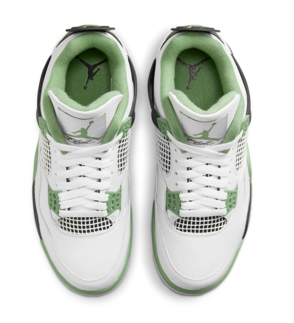 Air Jordan 4 Retro Sneakers - White / Black / Green