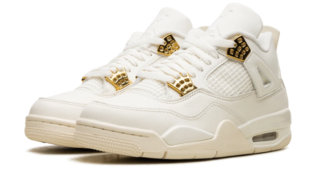 Air Jordan 4 Women's 'Sail' Sneakers - Off-White