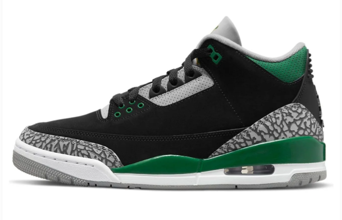 Air Jordan 3 Retro "Pine Green" – Black/Pine Green/Cement Grey