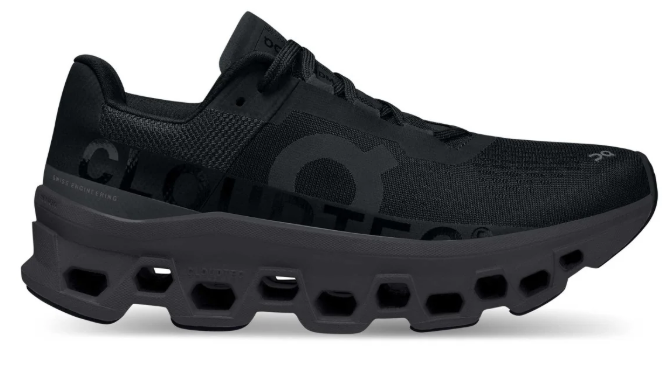 On Cloudmonster Running Shoes – Black / Magnet