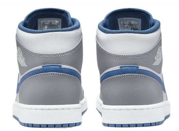 Air Jordan 1 Mid "Cement Grey True Blue" – Grey/White/Blue