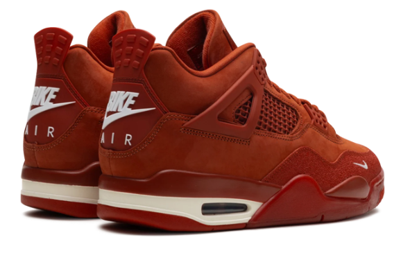 Nigel Sylvester x Air Jordan 4 Retro OG SP 'Brick by Brick' Sneakers - Orange / Sail (Pre-Owned)