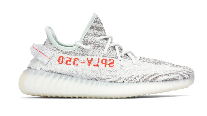 adidas Yeezy Boost 350 V2 'Blue Tint' Sneakers - White / Grey / Blue