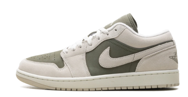 Air Jordan 1 Low SE Sneakers - Medium Olive / Sail