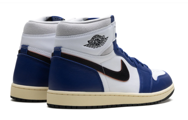 Air Jordan 1 'Deep Royal Blue' Sneakers - White / Royal Blue / Grey