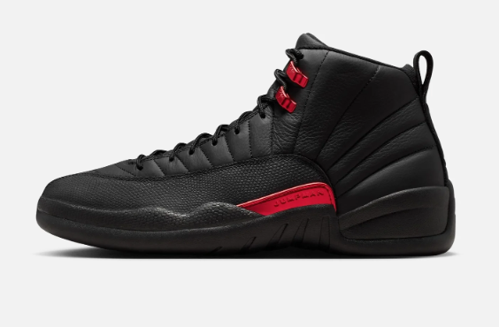 Air Jordan 12 Retro 'Black Varsity Red' Sneakers - Black / Red