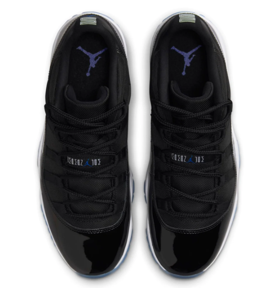 Air Jordan 11 Retro Low 'Space Jam' Sneakers - Black / Icy Blue