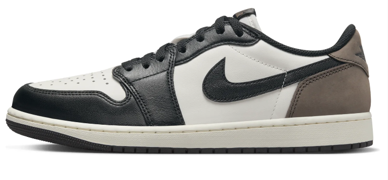 Air Jordan 1 Low "Mocha" – White/Black/Brown