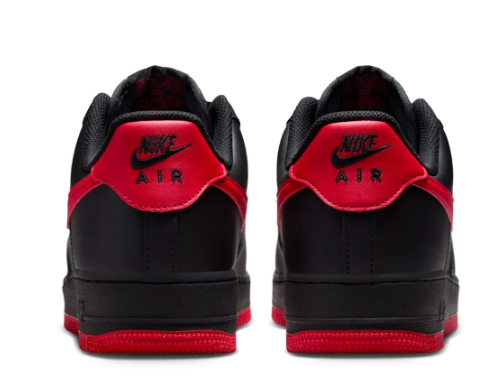 Nike Air Force 1 Low '07 'Bred' Sneakers - Black / University Red