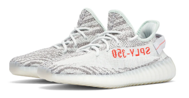 adidas Yeezy Boost 350 V2 'Blue Tint' Sneakers - White / Grey / Blue