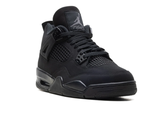 Air Jordan 4 'Black Cat' Sneakers - Black / Light Graphite
