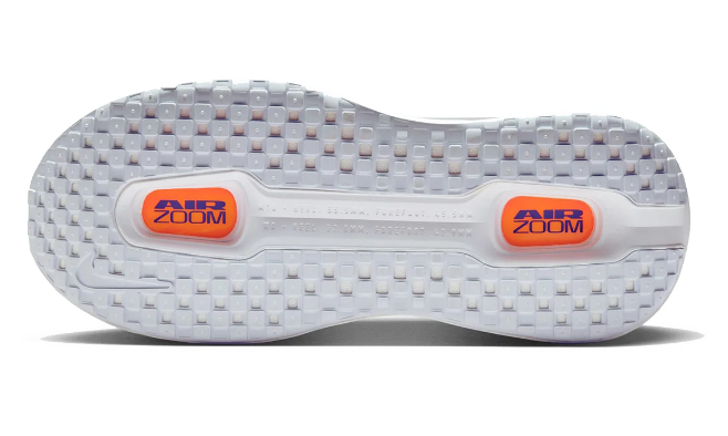 Nike Vomero Premium Running Shoes – White & Blue with Orange Accents