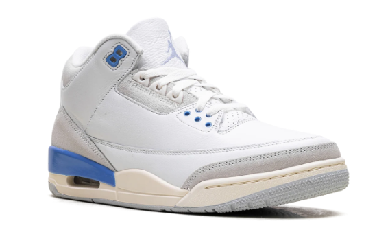 Air Jordan 3 'Lucky Shorts' Sneakers - White / University Blue