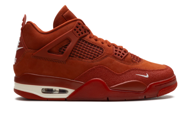 Nigel Sylvester x Air Jordan 4 Retro OG SP 'Brick by Brick' Sneakers - Orange / Sail (Pre-Owned)