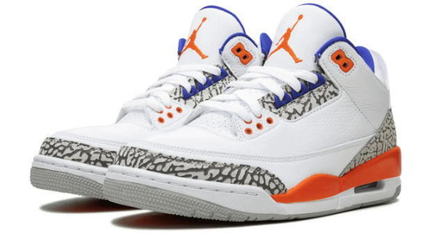 Air Jordan 3 Retro 'Knicks' Sneakers - White / Blue