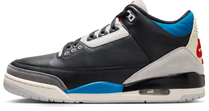 Air Jordan 3 Retro OG "Rare Air" (2025) – Black/Grey/Military Blue