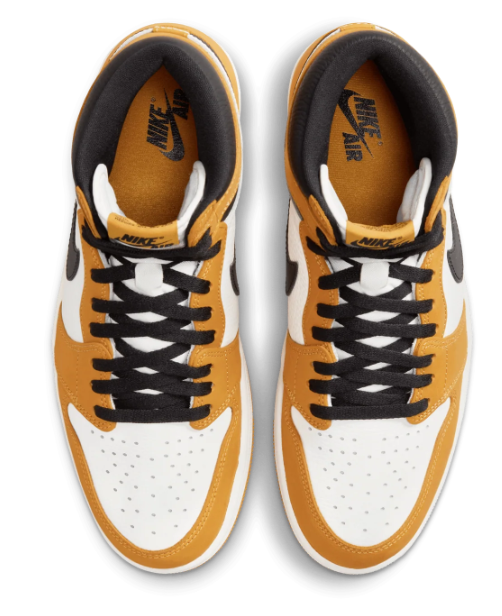 Air Jordan 1 Retro High OG 'Yellow Ochre' Sneakers - Yellow / Black / Sail