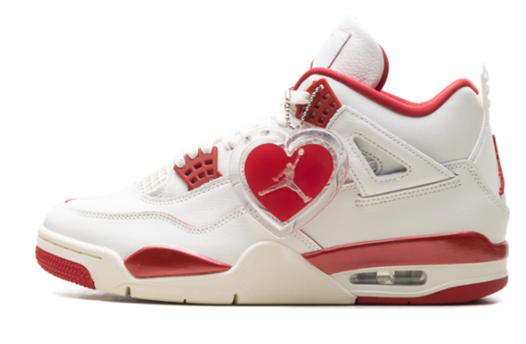 Air Jordan 4 Retro Women's 'Valentine's Day' Sneakers - Blush Pink